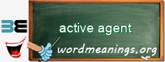 WordMeaning blackboard for active agent